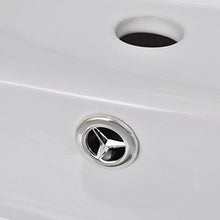 SENLUOWX - Lavabo in ceramica quadrata con troppo pieno, 41 x 41 cm