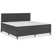 FAMIROSA Letto a Molle Grigio Scuro in Tessuto 200x200 cm-4797