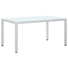 SKM Tavolo da Giardino Bianco 150x90x75 cm in Polyrattan