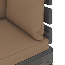 vidaXL Divano Angolare da Giardino su Pallet con Cuscini Legno di Pino