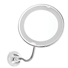HUIO Specchio Cosmetico su Supporto Specchio per Trucco A LED Flessibile con Ingrandimento 10X Specchi Rotanti Ad Aspirazione Eccellente A 360 °Leggero