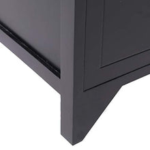 SKM Armadietto con 6 Cassetti Nero 60x30x75cm Legno di Paulownia