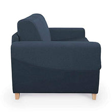 Deco In Paris - Divano convertibile scandinavo a 3 posti in tessuto denim con apertura Express Tobias
