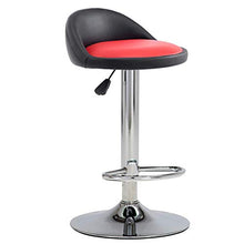Poltrone Nubao Bar Stool Sgabello Alto PU, Regolabile in Altezza, Ricevimento, Bar, caffè, Salone di Bellezza, Barber Shop, Black & Red (Color : Black+Red)