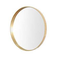 VOCD Specchio Rotondo Specchio da Parete, Specchio da Toeletta, Specchio Decorativo da Bagno, Specchio da Appendere con Bordo in Ferro per Corridoio, Bagno, Toilette per Gli Ospiti