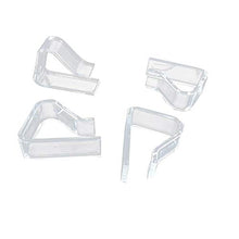 LGLG - Set di 4 mollette per tovaglia, in plastica, trasparente, per casa, cucina, ristorante, erbacce, picnic, patio e feste, 6,3 x 5,2 cm