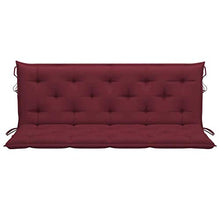 vidaXL Cuscino per Dondolo Rosso Vino 150 cm in Tessuto
