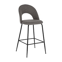 Kave Home - Sgabello Mahalia Grigio Scuro Altezza 65 cm