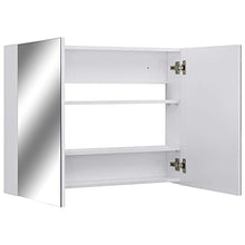 vidaXL Armadietto a Specchio Bianco 80x15x60 cm in MDF