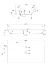 Mobile bagno a terra Via 100 grigio cemento , 3 cassetti senza maniglie