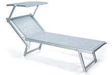 Ombrellificio R.T. Magnani S.R.L. 501 Relax Lettino Alluminio Professionale, Grigio Melange