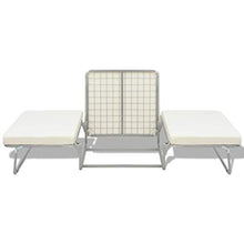 SKM Letto Pieghevole con Materasso Bianco in Acciaio 70x200 cm