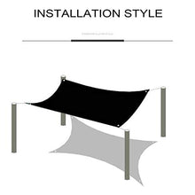 GEBIN Tenda A Vela Rettangolare, HDPE Traspirante Protezione Raggi UV Campeggio, Ombreggiante Resistente per Giardino, Balcone & Terrazza (4 x 6m)