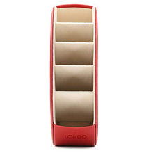 Londo Porta Telecomandi con 5 scomparti - Per contenere telecomandi di TV, stereo, decoder, DVD, Blu-Ray - in Pelle con fodera interna in suede. Adatto per salotto o camera da letto