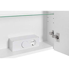FACKELMANN Armadio, Armadietto con Specchio a LED, Colore Bianco, Argento, Breite 42,5 cm