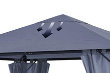 QUICK STAR Tetto di ricambio per gazebo da giardino, 250 g, 3 x 3 m, grigio RAL 7012, rivestimento di ricambio