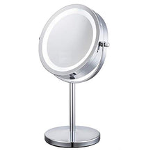 Specchio a LED con Specchio Luminoso a LED Specchio Doppio da 7 Pollici con ingrandimento 10 Volte Ingrandimento a 360 ° con Lampada