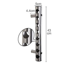 Vosarea - Portabottiglie da parete, in acciaio inox, per vino (8 fori)