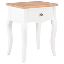 vidaXL Comodino Bianco e Marrone 40x30x50 cm Legno Massello di Pino Tavolino Comodo Funzionale Durevole Robusto Resistente Elegante Pratico Solido