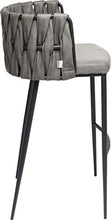 Kare Design Sgabello, Pelle, Grigio, 100 x 52 x 54 cm