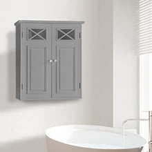 Teamson Home Dawson Arredo Bagno Pensile Con 2 Porte Grigio EHF-6810G