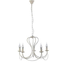 ONLI Lampadario 5 luci in Metallo Avorio spennellato Oro