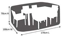 SORARA Copertura Protettiva Tavolo Rettangolare, Grigio, 165x95x70