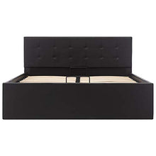 SKM Giroletto con Contenitore Idraulico Nero Similpelle 120x200cm