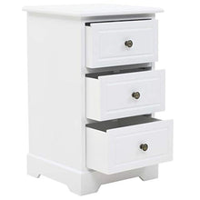 vidaXL Comodino in MDF Elegante 3 Cassetti Tavolino da Notte Comò Arredo Cassettiera Mobiletto per Camera da Letto Arredamento Interni Legno di Pino