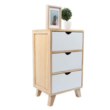 DFGH Comodino, Comodino Semplice con 3 Cassetti Tavolo Notturno Facile Indtallazione per Camera da Letto Indoor
