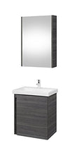 Planetmöbel - Mobiletto da bagno con armadietto a specchio, 50 cm (antracite)