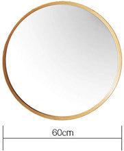 CENPEN Nordic Rotonda di bambù Bagno Trucco dello Specchio a Parete Bagno Specchio da Toilette