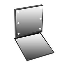 Specchio da trucco, 6 LED Mini, specchio da bagno da controsoffitto, specchio da trucco, portatile, alimentato a batteria, pieghevole tascabile cosmetico