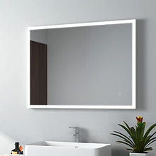 Emke, specchio da bagno a LED, con illuminazione, luce bianca calda