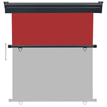 Tidyard Tenda a Rullo per Terrazzo Rosso/Marrone 160/170x250 cm,Tenda da Sole Avvolgibile,Tenda da Sole per Esterno,Tenda da Sole per Gazebo e Pergolato