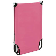FAMIROSA Lettino Prendisole Pieghevole in Acciaio Rosa