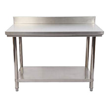 Wiltec Tavolo di Lavoro in Acciaio Inox con Bordo di Protezione 100 x 60 x 85 cm