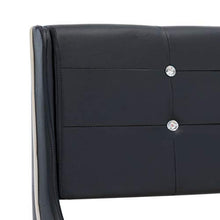 SKM Letto con Materasso Nero in Similpelle 180x200 cm (54.75kg)