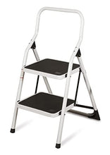 VERDELOOK Sgabello Step in Metallo 97x48x7 cm, 2 gradini, scaletta per Uso Domestico