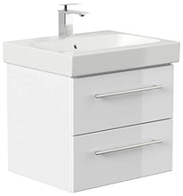 emotion ICON60CM000101DE - Lavabo con mobiletto, in Legno Bianco Lucido, 60 x 57 x 48,5 cm
