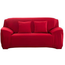 Cafopgrill Copridivano Elastico Antiscivolo per Divano Elastico sfoderabile Copridivano per Divano in Tessuto Elastico/Due/Tre/Quattro posti Rosso(2 Seater ：145-185cm)