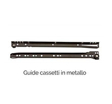MF Comò Cassettiera 3 Cassetti Laccato Lucido, 100 x 77 x 44 cm (Bianco Serigrafato)
