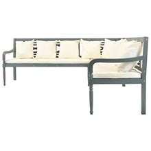 FAMIROSA Divano da Giardino 3 pz con Cuscini Massello di Acacia Grigio