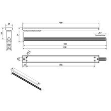2 pezzi Portasciugamani telescopici TED 1 braccio Cromo lucido (alluminio, 450 - 730 mm) Portasciugamani telescopici per bagno o cucina di SOTECH