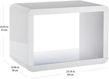 Phoenix Atlanta Tavolino Basso, Legno, Bianco Lucido, 38 x 63.7 x 42.7 cm