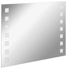 Fackelmann - Specchio a LED a quadretti, con illuminazione a LED e luce ambientale, dimensioni (L x A x P): ca. 100 x 75 x 2 cm, specchio di alta qualità, moderno specchio da bagno, larghezza 100 cm
