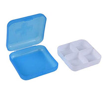Portapillole Giornaliero in plastica con 4 scomparti Contenitore per medicinali - Portapillole da viaggio portatile Portapillole tascabile – Contenitore Organizer per medicinali