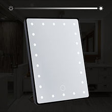 DUFU Specchio Bagno con 22 Luci LED Specchio Illuminato Touch Screen, Dimmerabile,Negro