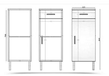 ODESSA Base 30 - Mobile Base Bagno. 1 Anta + 1 Cassetto - Colore a Scelta. (Bianco Effetto Lucido)