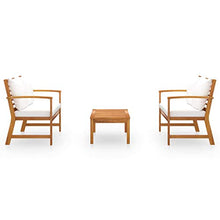 FAMIROSA Set Divani da Giardino 3 pz con Cuscini in Massello di Acacia-7788